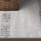 Puxina Soft Linear Texture Neutral Teppich mit minimalistischem und entspannendem Teppich im Soft Script Texture Stil