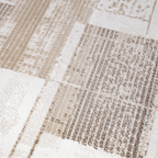 Puxina Subtiler Gitter-Linearer Teppich mit minimalistischem & vielseitigem Teppich Subtiler Patchwork-Gitter-Stil