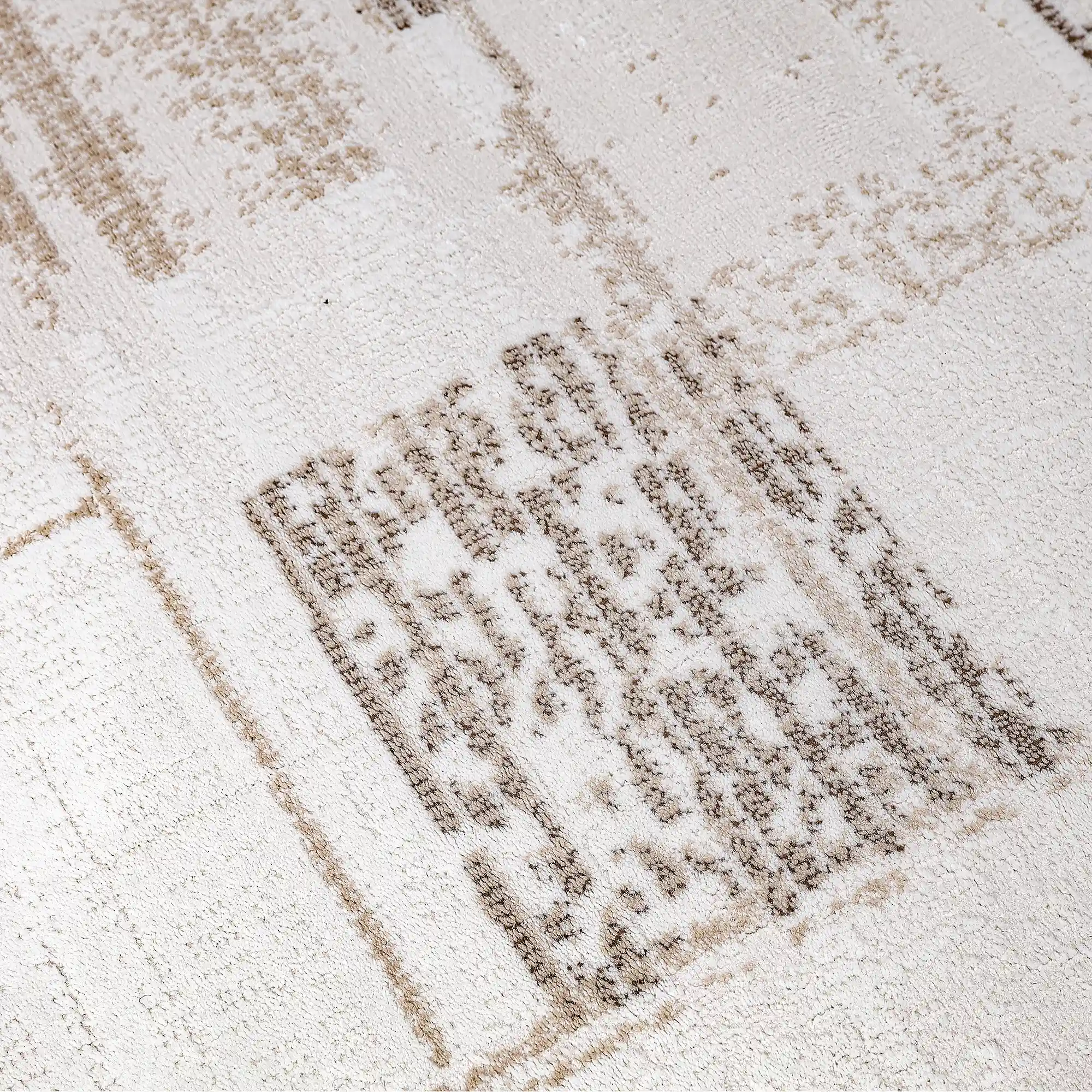Puxina Subtiler Gitter-Linearer Teppich mit minimalistischem & vielseitigem Teppich Subtiler Patchwork-Gitter-Stil