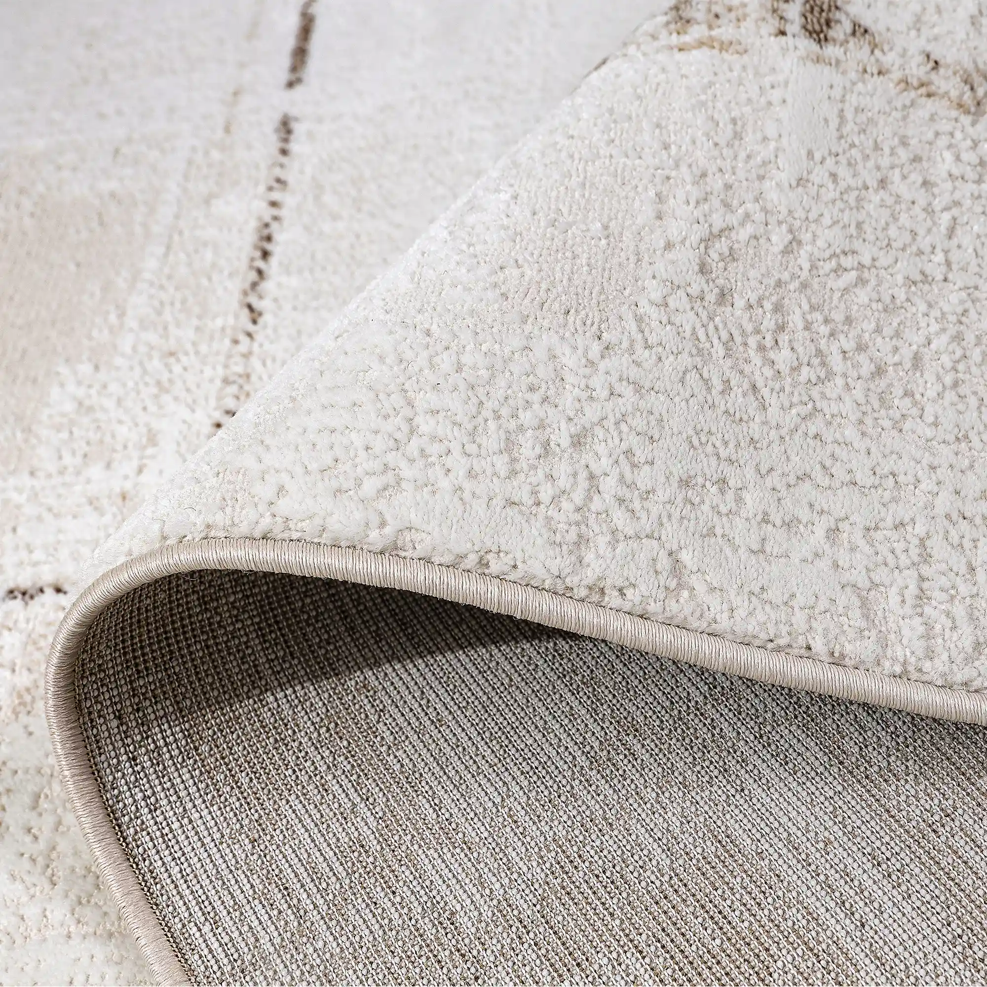 Puxina Subtiler Gitter-Linearer Teppich mit minimalistischem & vielseitigem Teppich Subtiler Patchwork-Gitter-Stil