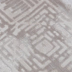 Safei Layered Geometric Calm Area Rug with Vintage-Style Carpet Minimalist Faded Geometric Meander Style