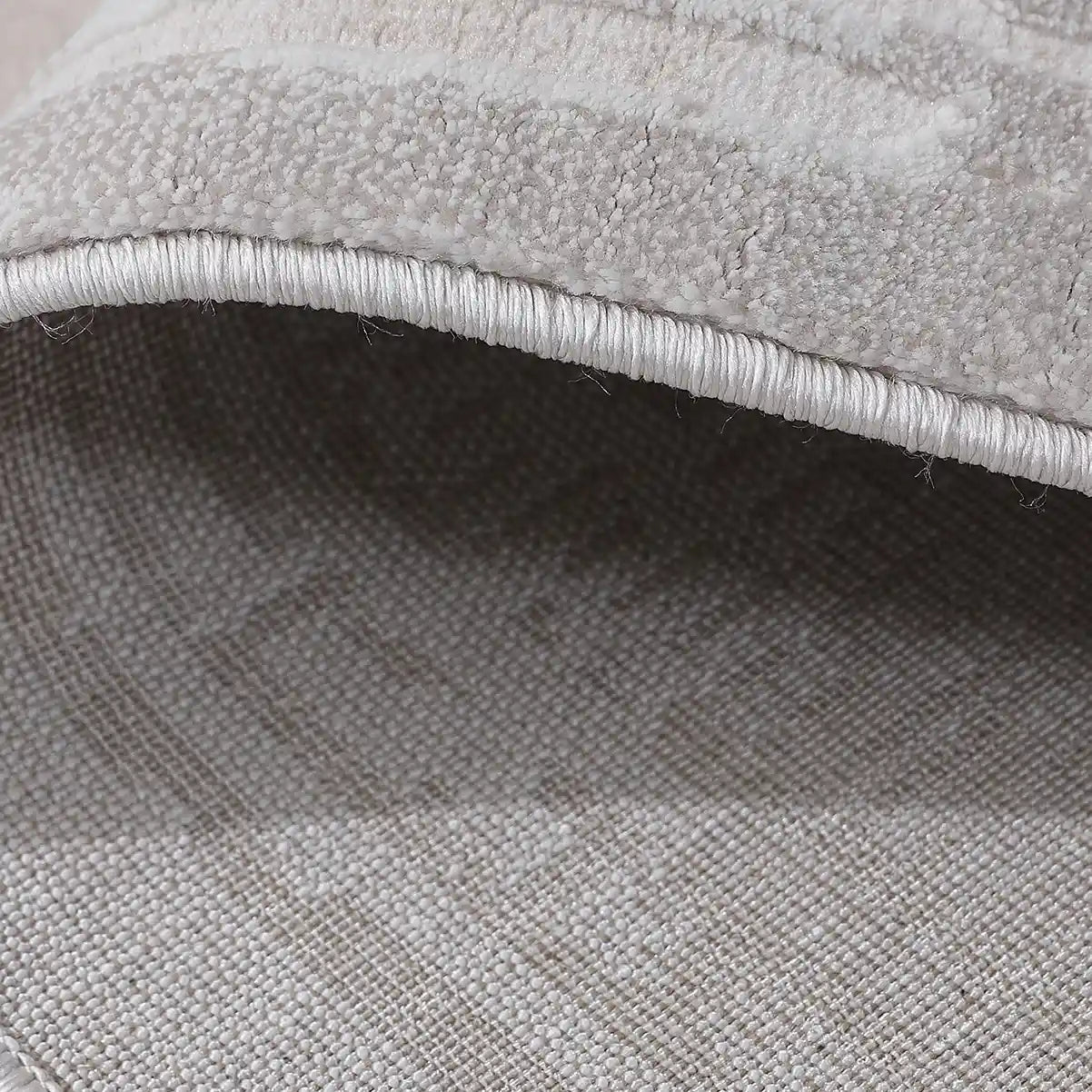 Safei Layered Geometric Calm Area Rug with Vintage-Style Carpet Minimalist Faded Geometric Meander Style