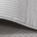 Safei Textured Grid Calm Interior Area Rug with Light Grey Checkerboard Texture Style Carpet