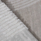 Safei Textured Grid Calm Interior Area Rug with Light Grey Checkerboard Texture Style Carpet