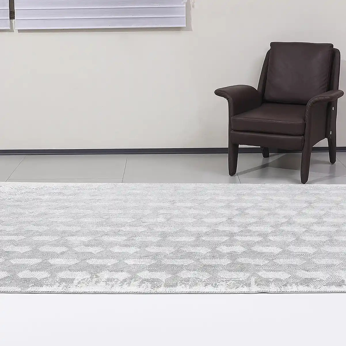 Shafei Textured Geometric Calm Interior Area Rug with 3D Herringbone Pattern & Gradient Texture Carpet