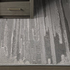 Tapis Shanluan Mountain Ridge texturé abstrait avec texture naturelle et sens de l'ordre minimaliste
