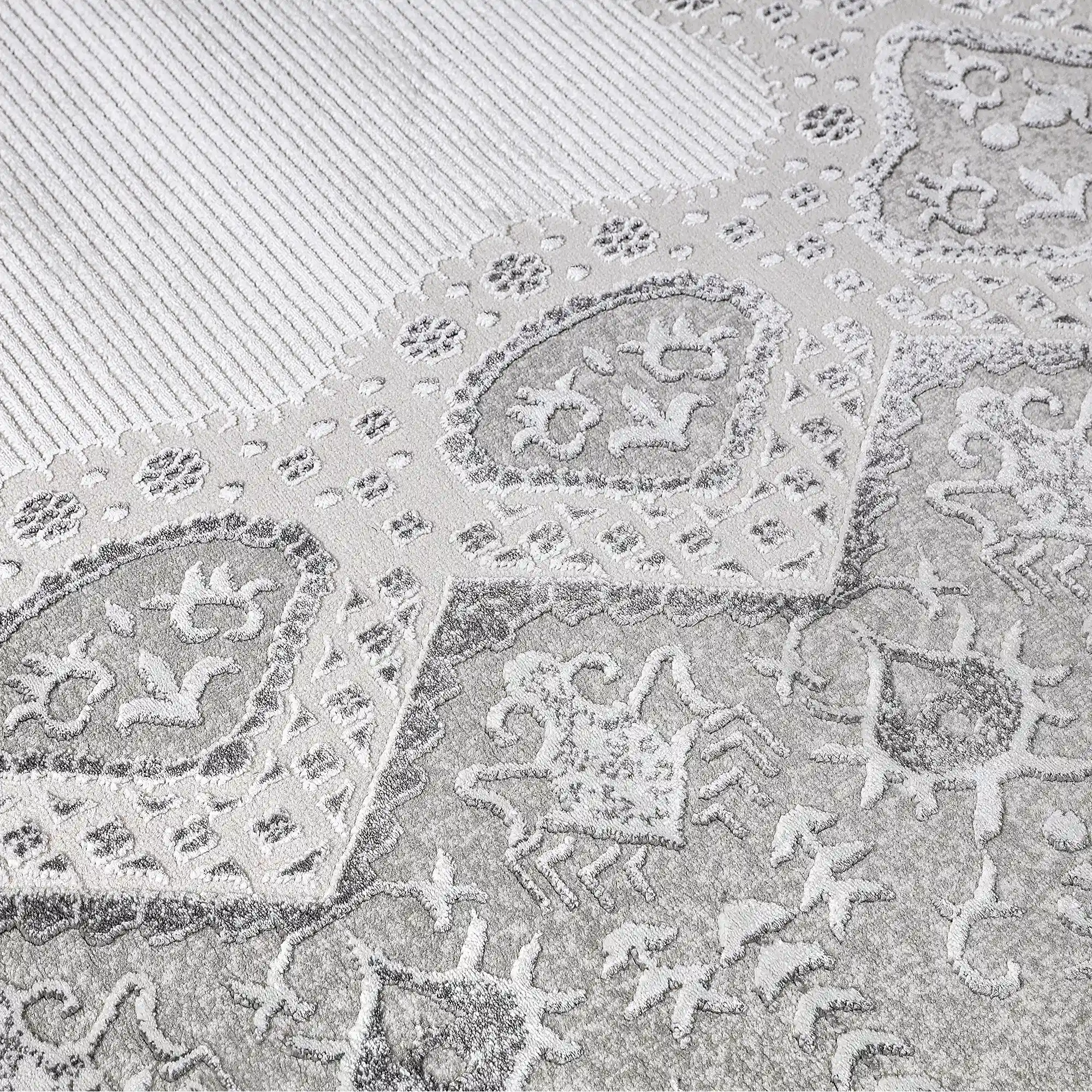 Shafei Ornamental Border Calm Interior Area Rug Exquisite Embossed Border with Classic Patterns Carpet