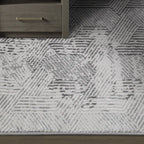 Shafei Textured Geometric Calm Interior Area Rug with 3D Herringbone Pattern & Gradient Texture Carpet