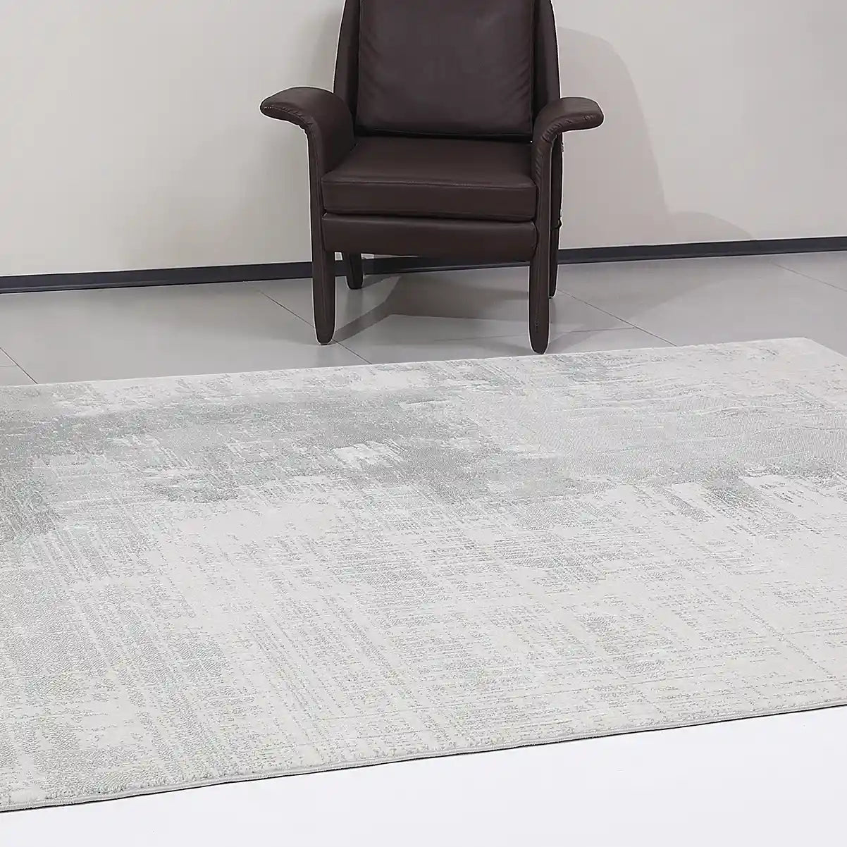 Tapis Shanluan Soft Drifted, motif paysage neutre avec tapis de style minimaliste et tranquille, style brume douce