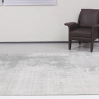 Tapis Shanluan Soft Drifted, motif paysage neutre avec tapis de style minimaliste et tranquille, style brume douce