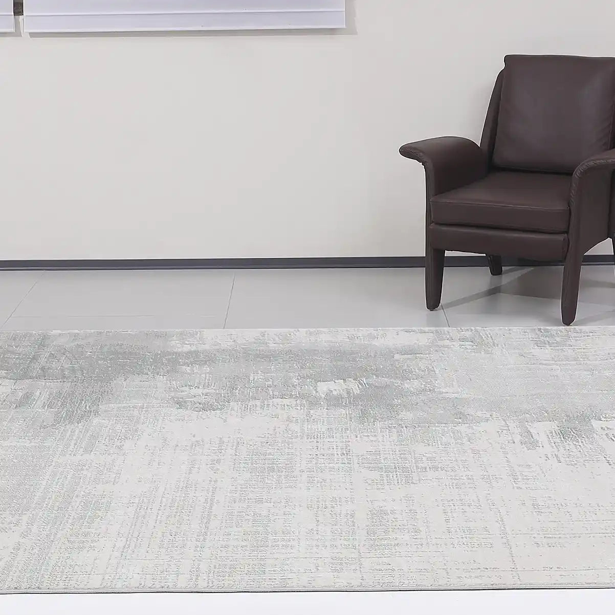 Tapis Shanluan Soft Drifted, motif paysage neutre avec tapis de style minimaliste et tranquille, style brume douce
