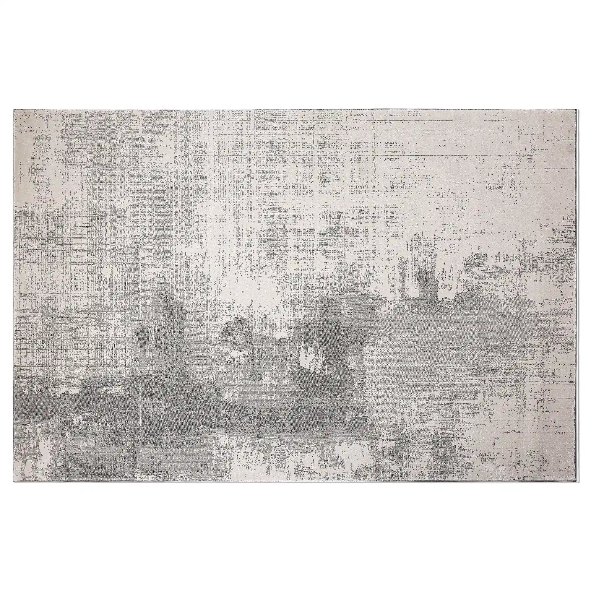 Tapis Shanluan Soft Drifted, motif paysage neutre avec tapis de style minimaliste et tranquille, style brume douce