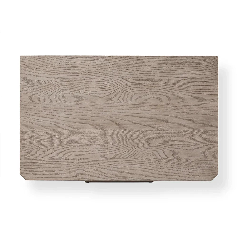 St. Martin Wood Closed Nightstand Oak Nightside Table with Soft-Close 3-Drawer Cabinet