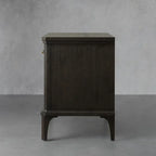 St. Martin Opens Solid Oak Nightstand Traditional Nightside Table with Soft-Close ONE-Drawer Cabinet