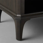 St. Martin Opens Solid Oak Nightstand Traditional Nightside Table with Soft-Close ONE-Drawer Cabinet