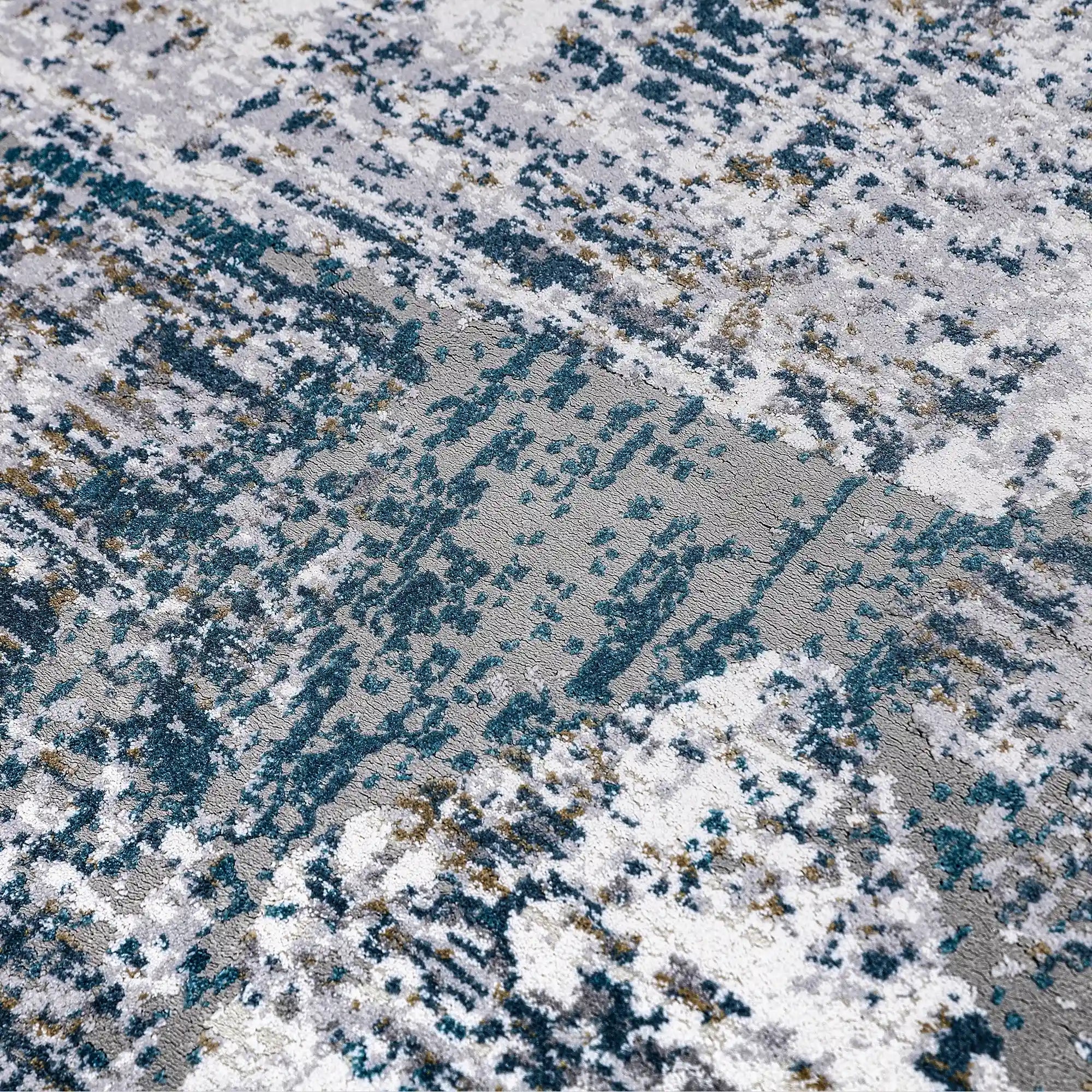 Tapis Torino Mosaïque Fragmentée Abstraite Neutre Style Géométrique Fragmenté et Vieilli Moderne