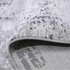 Torino Washed Linear Layered Abstract Neutral Area Rug Vintage-Style Relaxed Carpet Modern Washed Distressed Style