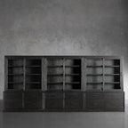 Tremont Large Living Tall Display Cabinets Wood Bookcases Office File Cabinet