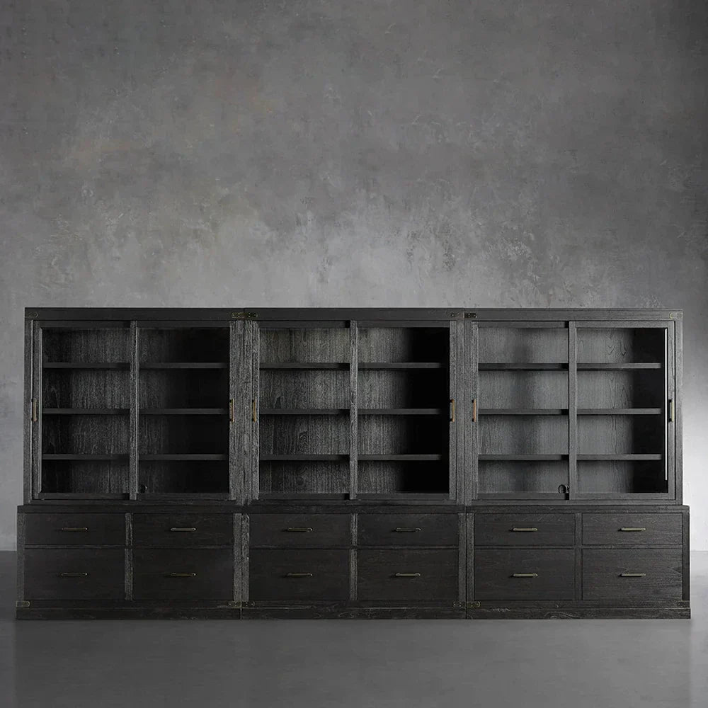 Tremont Large Living Tall Display Cabinets Wood Bookcases Office File Cabinet