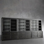 Tremont Large Living Tall Display Cabinets Wood Bookcases Office File Cabinet