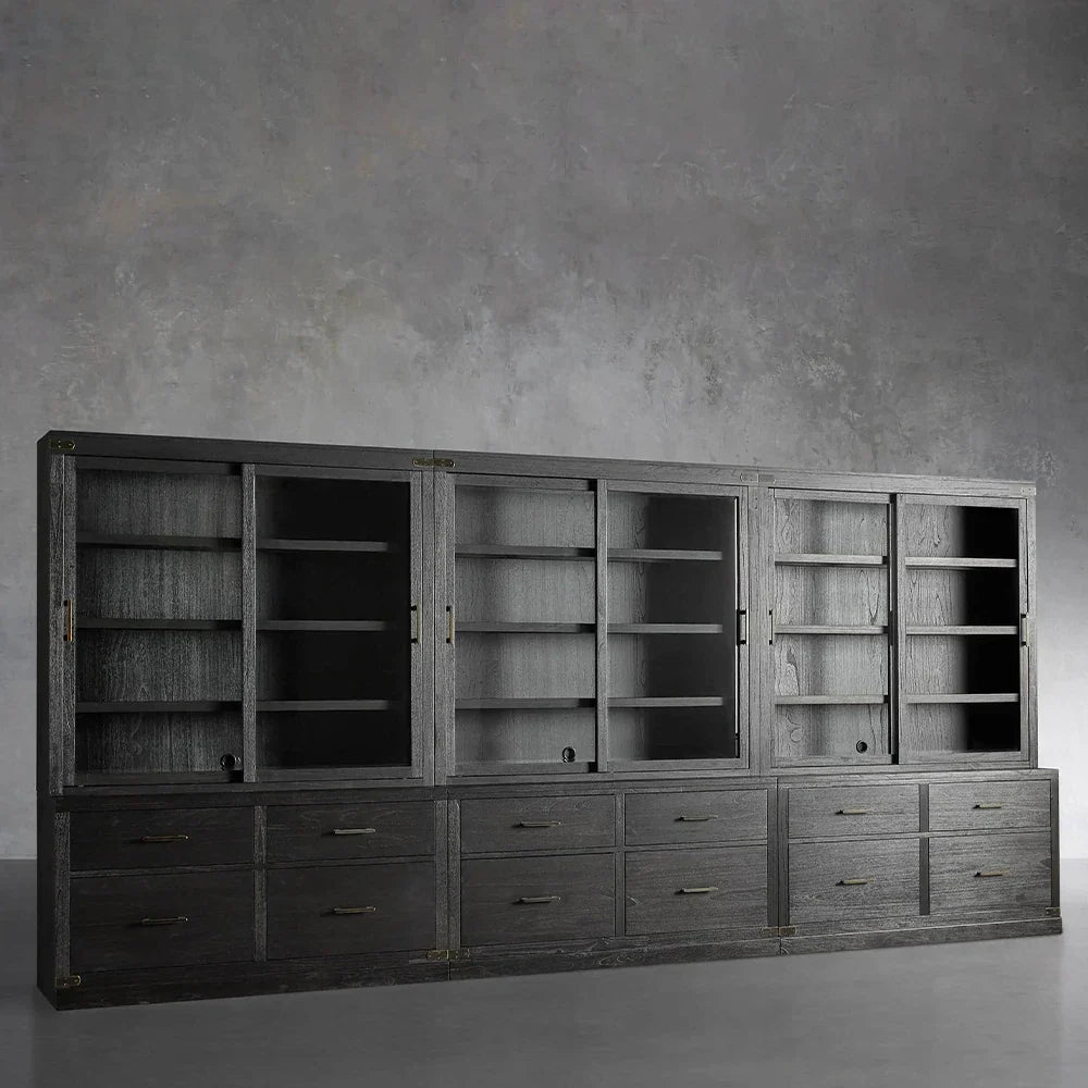 Tremont Large Living Tall Display Cabinets Wood Bookcases Office File Cabinet