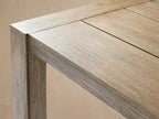 Canyon Outdoor Natural Teak Dining Table Rectangular Outdoor Garden Dining Table