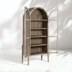Hattie Open Bookcase Glass Door Tall Display Cabinets Wood File Cabinets Dining Sideboards