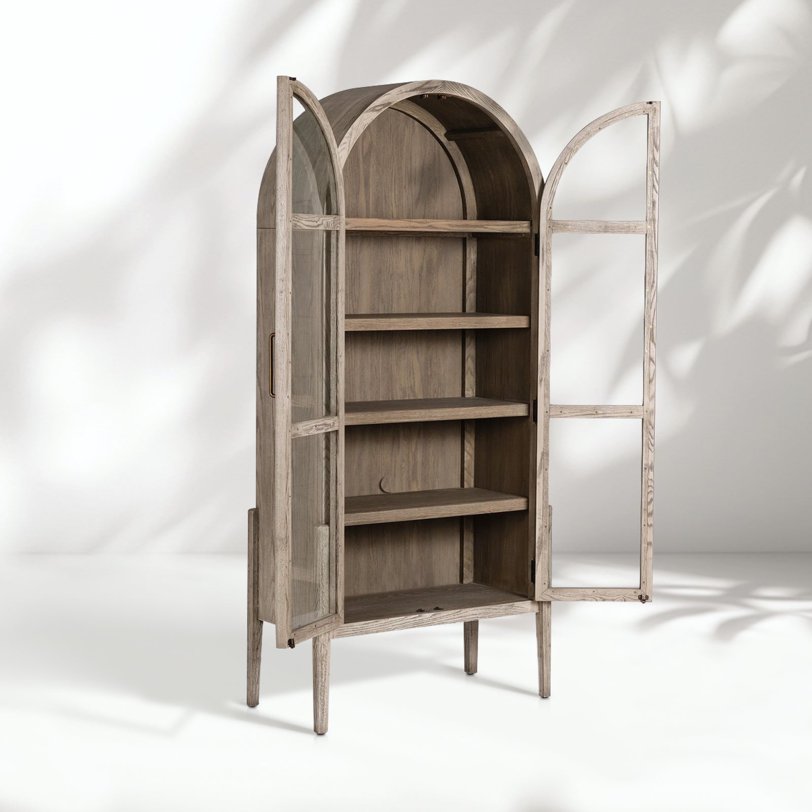 Hattie Open Bookcase Glass Door Tall Display Cabinets Wood File Cabinets Dining Sideboards