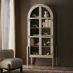Hattie Open Bookcase Glass Door Tall Display Cabinets Wood File Cabinets Dining Sideboards