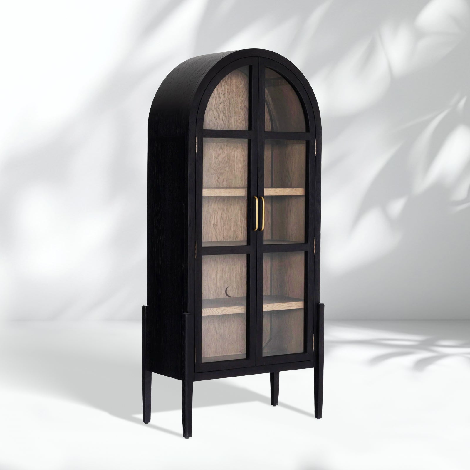 Hattie Open Bookcase Glass Door Tall Display Cabinets Wood File Cabinets Dining Sideboards
