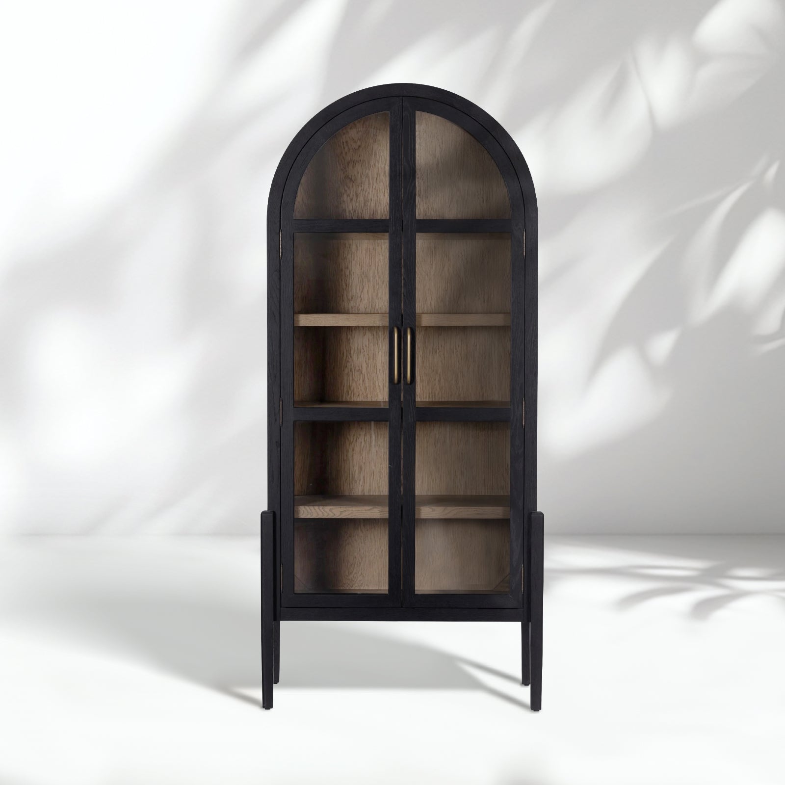 Hattie Open Bookcase Glass Door Tall Display Cabinets Wood File Cabinets Dining Sideboards