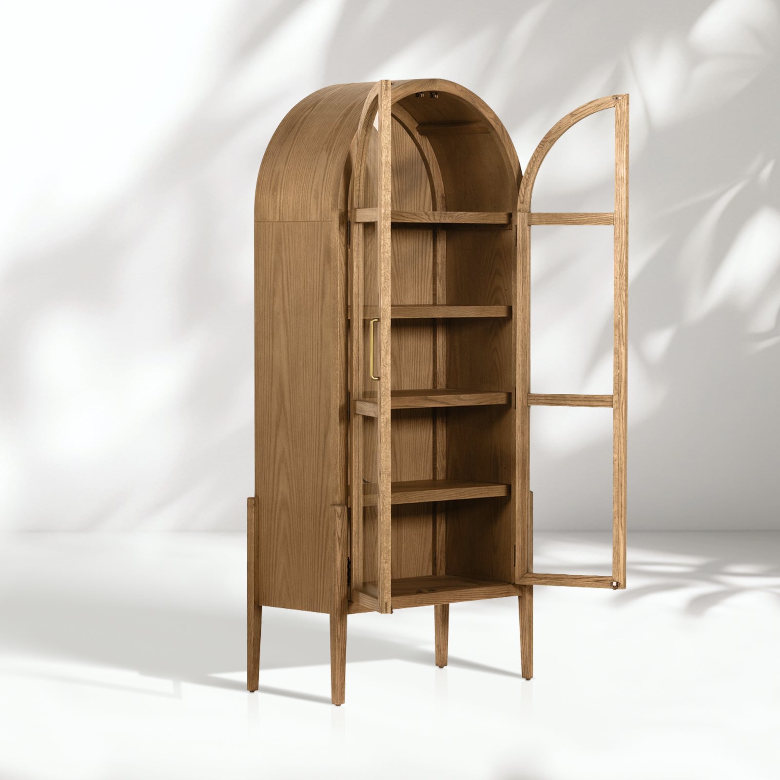 Hattie Open Bookcase Glass Door Tall Display Cabinets Wood File Cabinets Dining Sideboards
