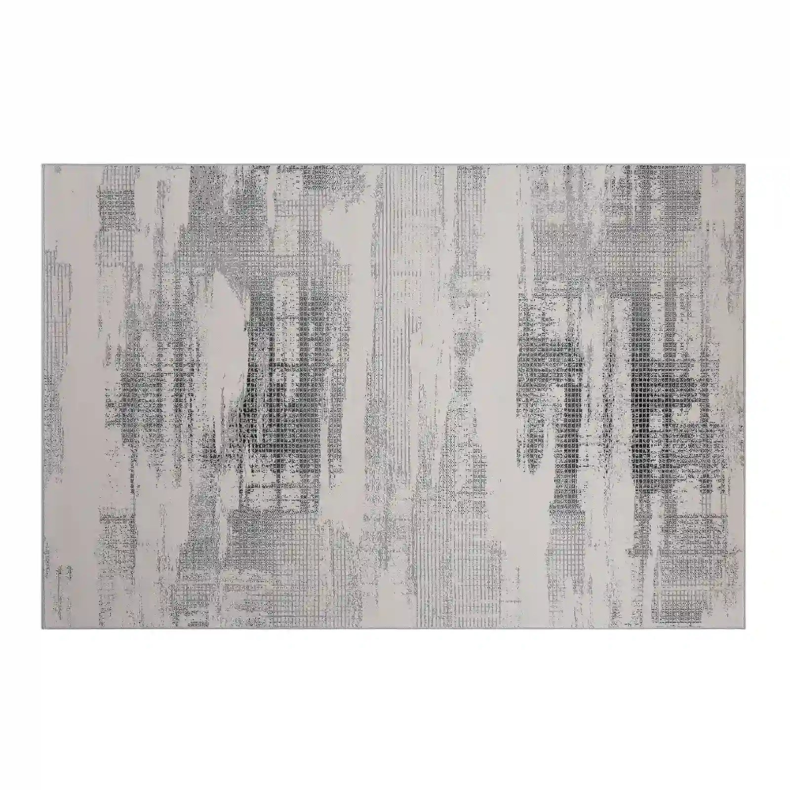Xiangshe Textured Grid Modern Area Rug Artistic & Retro Minimalist & Rational Style Carpet