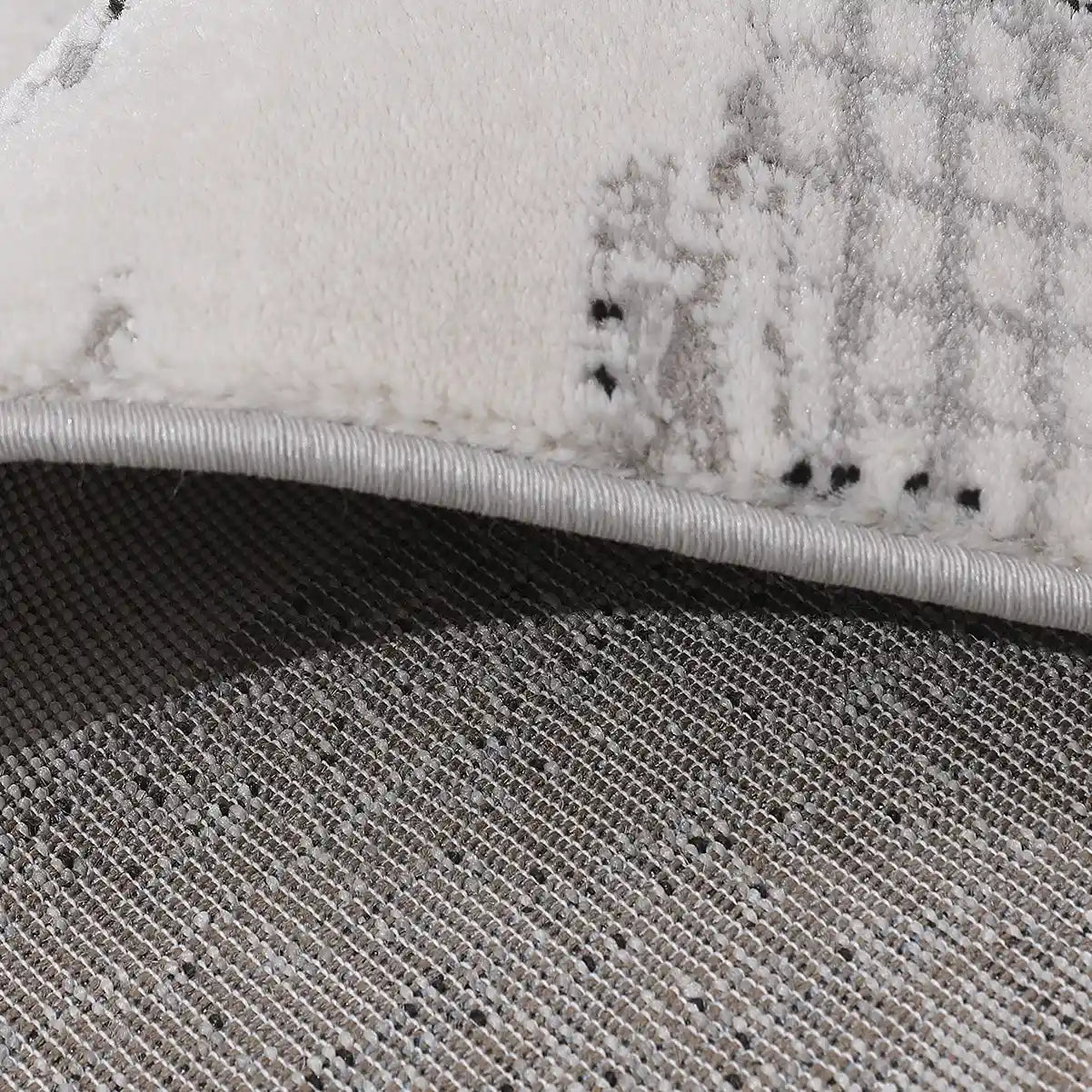 Xiangshe Textured Grid Modern Area Rug Artistic & Retro Minimalist & Rational Style Carpet