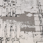 Xiangshe Layered Linear Abstract Neutral Area Rug with Deconstructed Sketch Style Carpet
