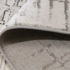 Xiangshe Layered Linear Abstract Neutral Area Rug with Deconstructed Sketch Style Carpet