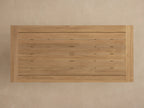 Zoe Natural Teak Outdoor Dining Table Minimalist Slatted Patio Garden Dining Table