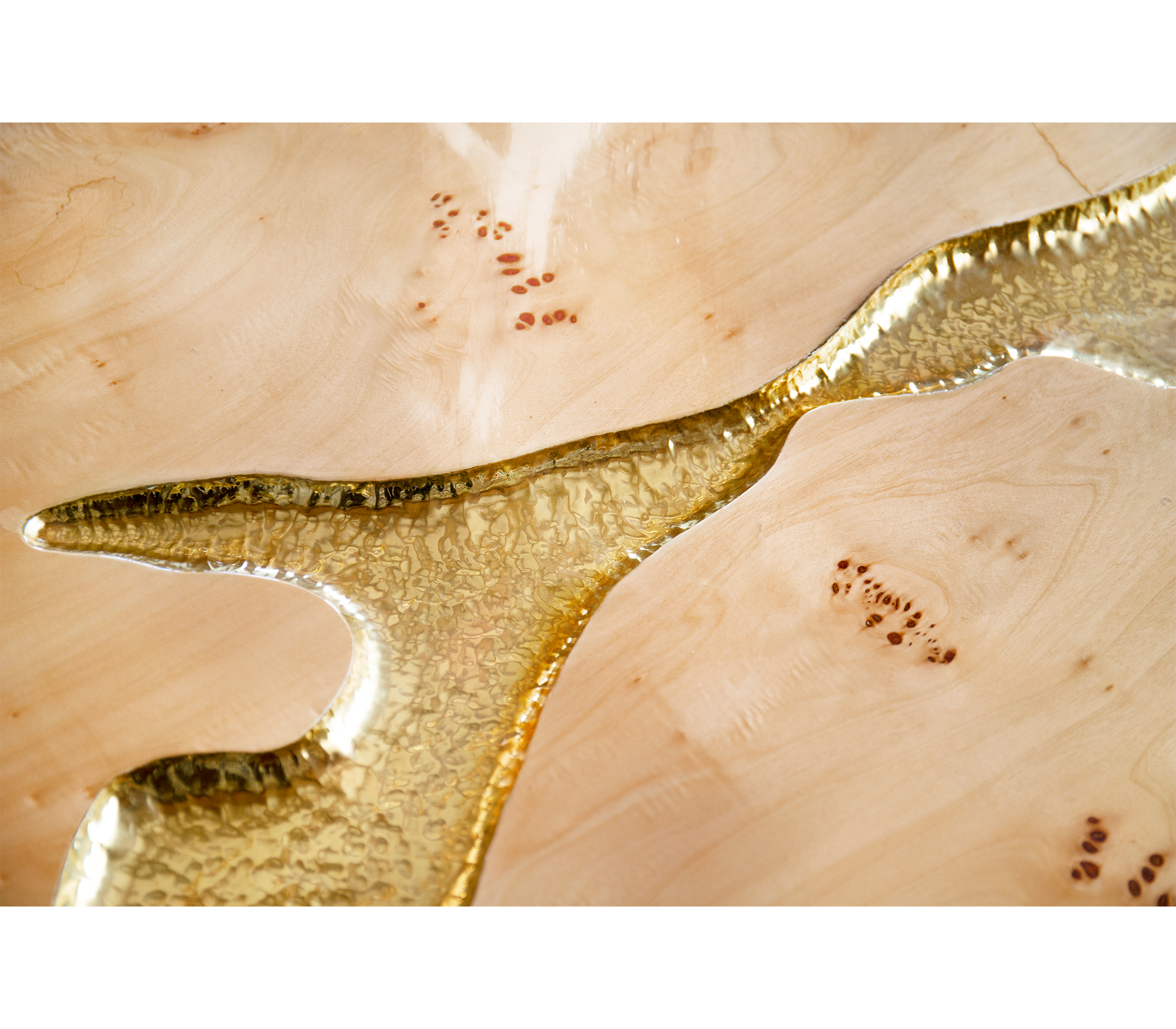 Luxury Gold Coffee Table with Round Glass Top & Sculptural Brass Base