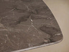 Saint Germain Stone Dining Table with Natural Marble Top Wood Dauphine Base