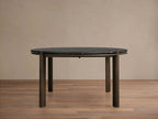 Pyet Round Dining Table with Floating Marble Stone Top & Solid Oak Wood Base