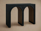 Console d'entrée Hattie en chêne massif, style rustique