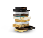 Luxury Chest of Drawers with Mixed Wood Finishes, Brass Details & Designer Storage