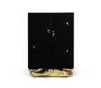 Luxury Marble Storage Cabinet with Brass Base, Hidden Shelves & Designer Storage