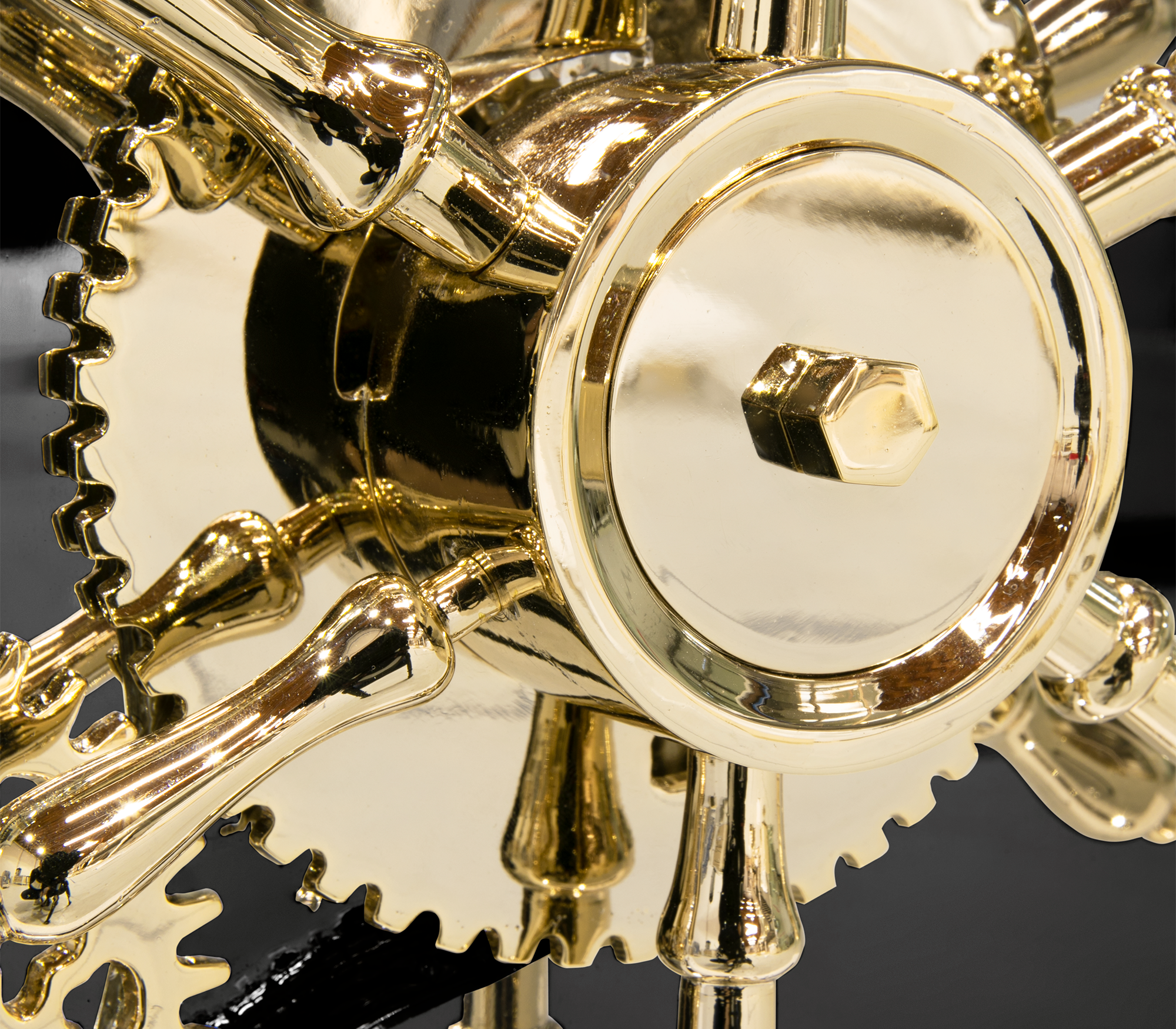 Luxury Portable Jewelry Safe with Secret Dial Lock & Gold-Plated Brass Gear Design