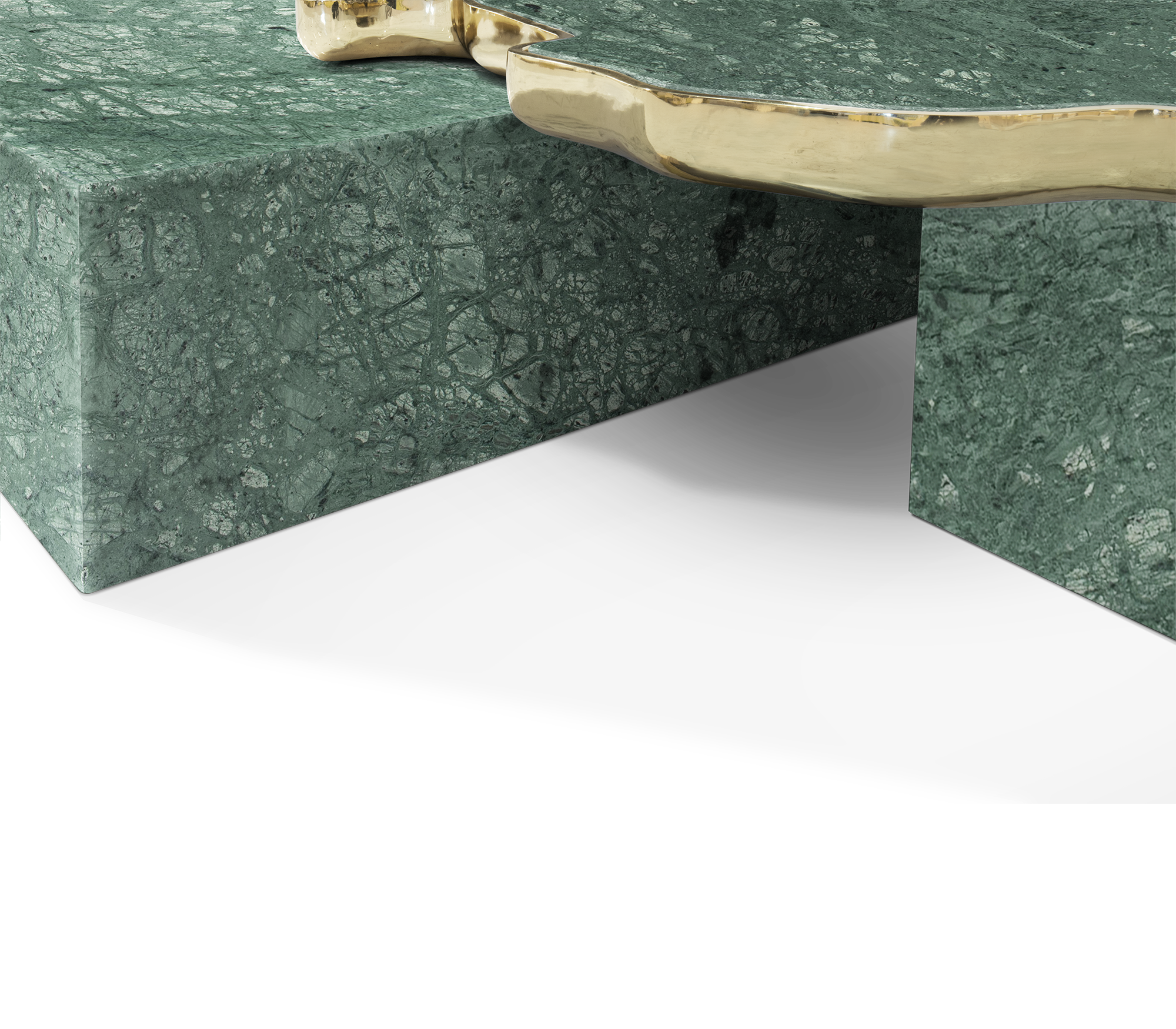 Luxury Black & White Coffee Table with Sculptural Design & High Gloss Finish