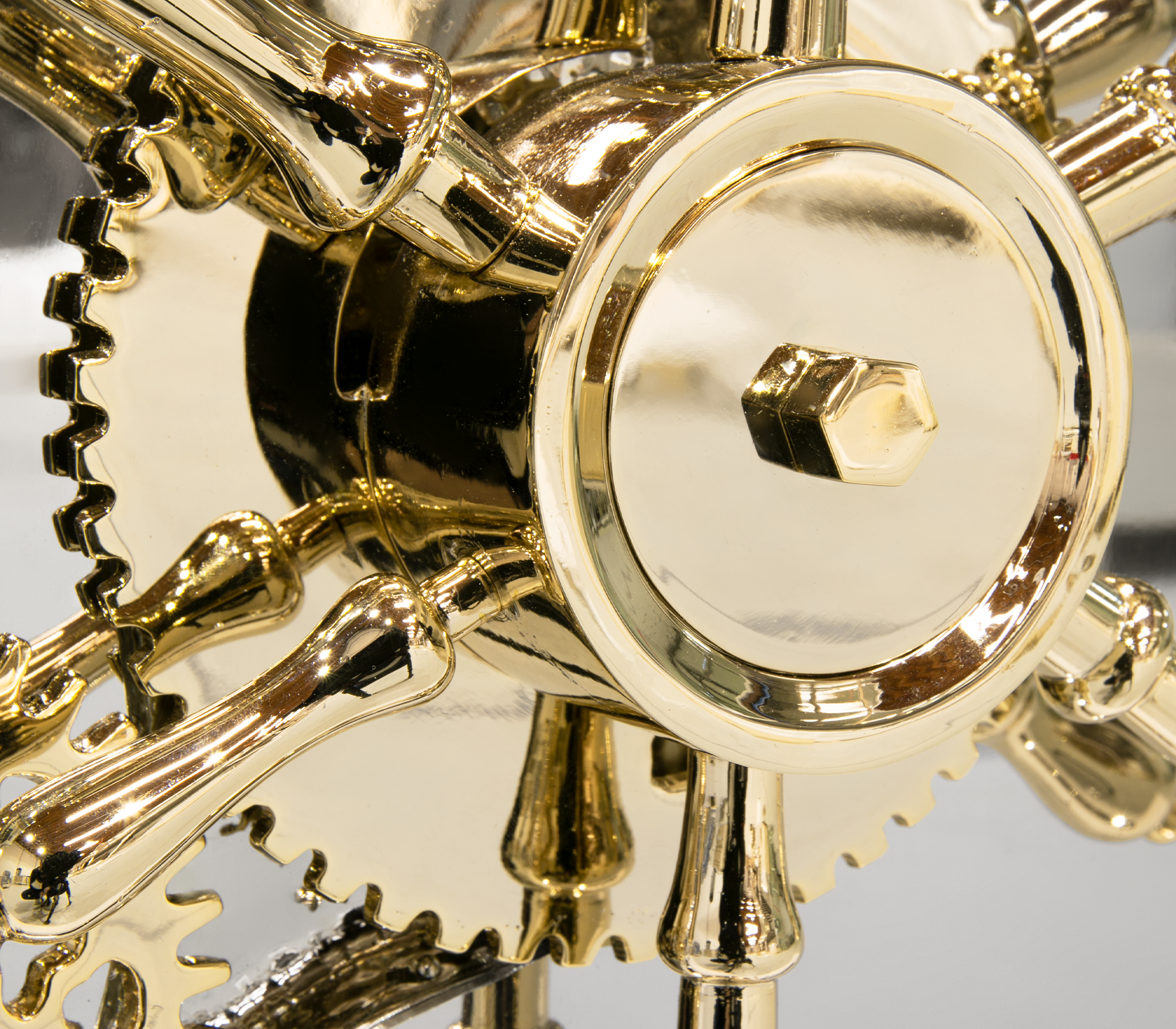 Luxury Portable Jewelry Safe with Secret Dial Lock & Gold-Plated Brass Gear Design