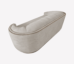 Luxury Curved Velvet Sofa with Gold Accents & Modern Designer Style