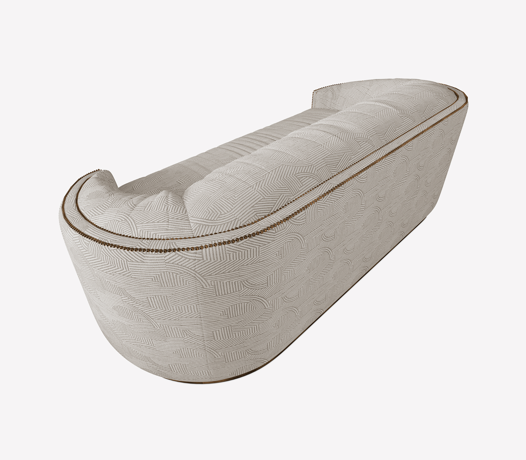 Luxury Curved Velvet Sofa with Gold Accents & Modern Designer Style