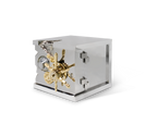 Luxury Portable Jewelry Safe with Secret Dial Lock & Gold-Plated Brass Gear Design