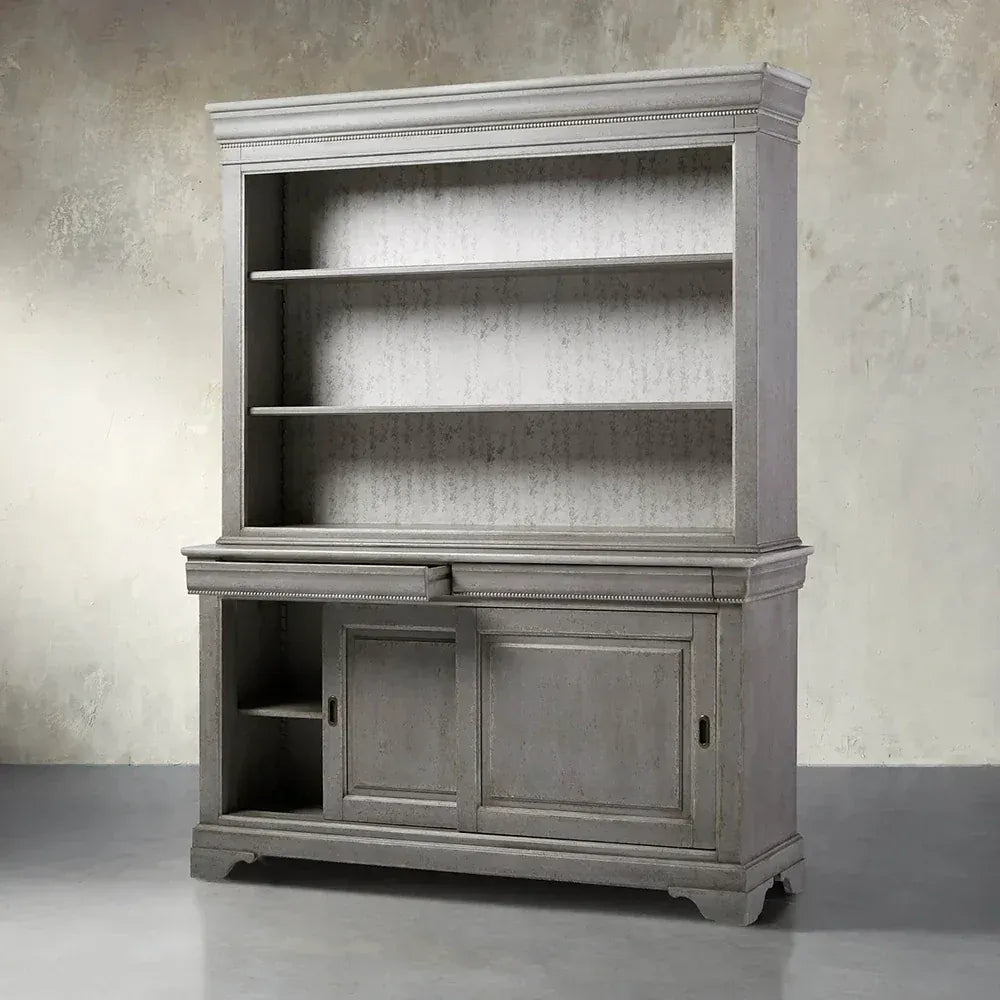 Giada Bell'Arte Tulip Wood Bookcase Vintage Tall Display Cabinet Antique Dining Sideboard